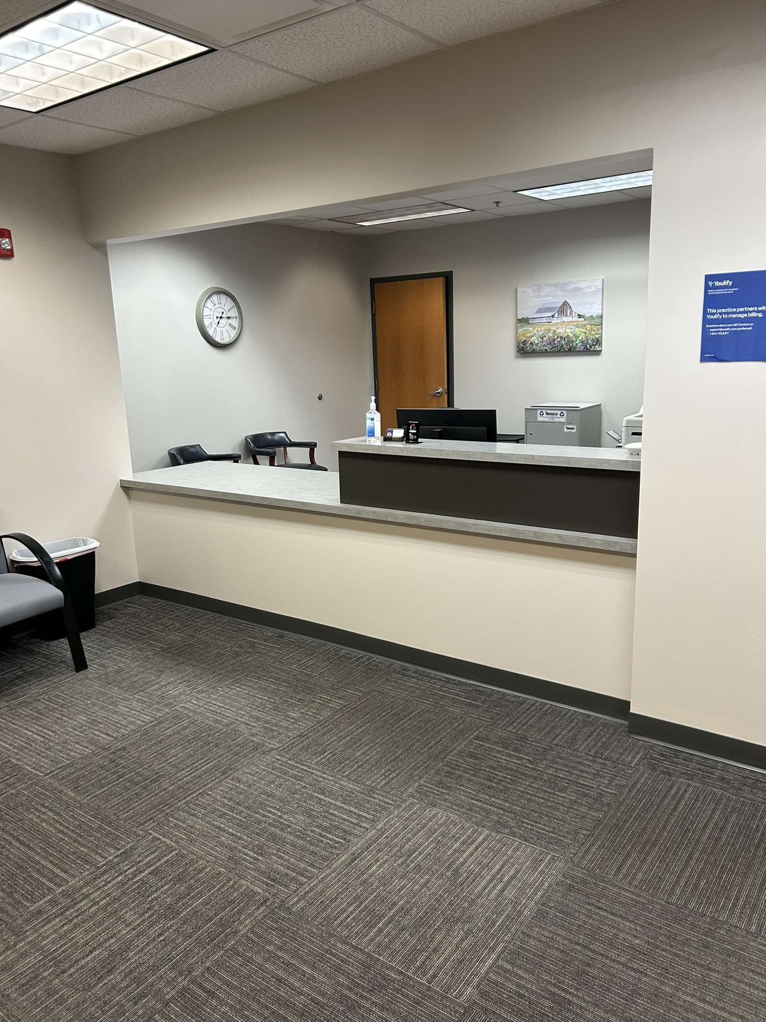 BrightMed Clinic reception desk